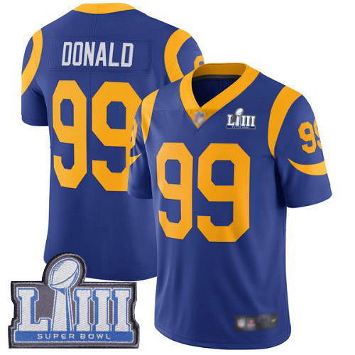 Los Angeles Rams Limited Royal Blue Men Aaron Donald Alternate Jersey NFL Football #99 Super Bowl LIII Bound Vapor Untouchable->los angeles rams->NFL Jersey